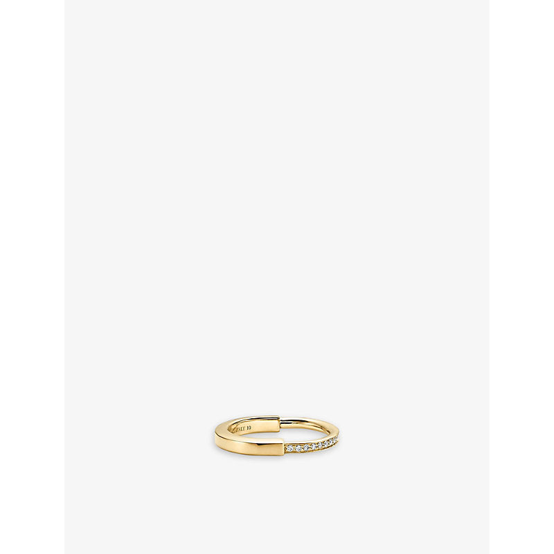 Tiffany & Co Lock 18ct yellow-gold and 0.17ct diamond ring