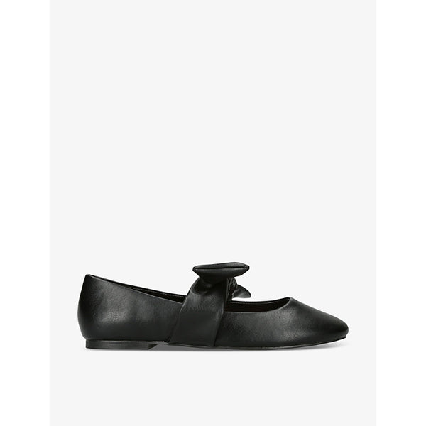 Kg Kurt Geiger Master bow-strap faux-leather ballet flats