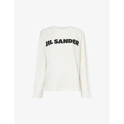  Jil Sander Logo-print long-sleeved cotton-jersey T-shirt