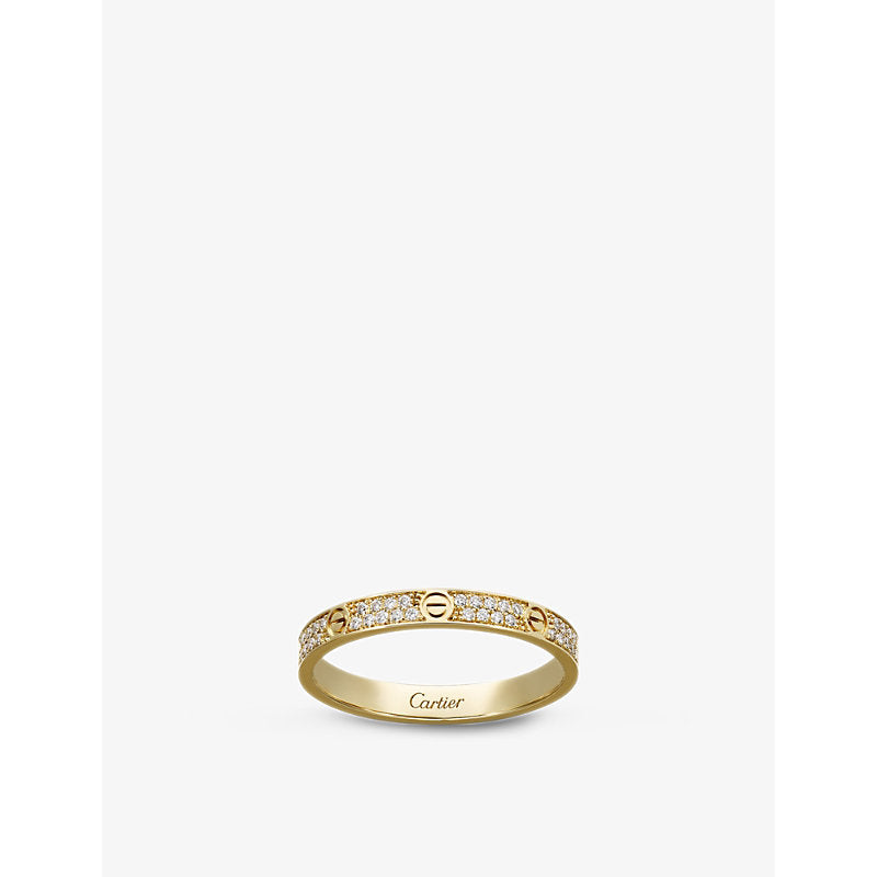 Cartier Love 18ct yellow-gold and 0.19ct brilliant-cut diamond ring