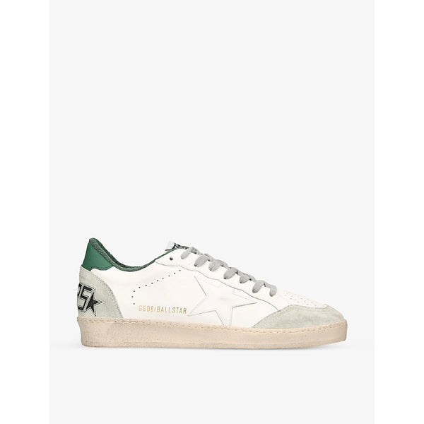  Golden Goose Ballstar logo-print leather low-top trainers