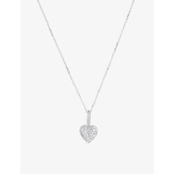 Sif Jakobs Caro heart-shaped sterling-silver and zirconia pendant necklace