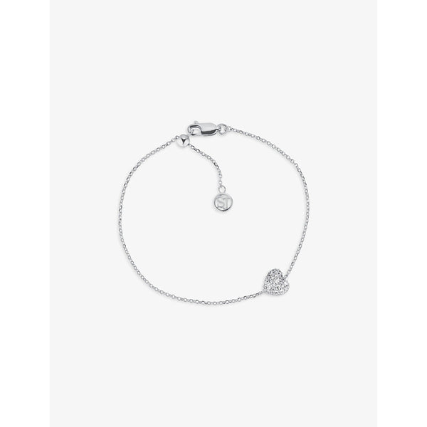 Sif Jakobs Caro heart-shaped sterling-silver and zirconia bracelet