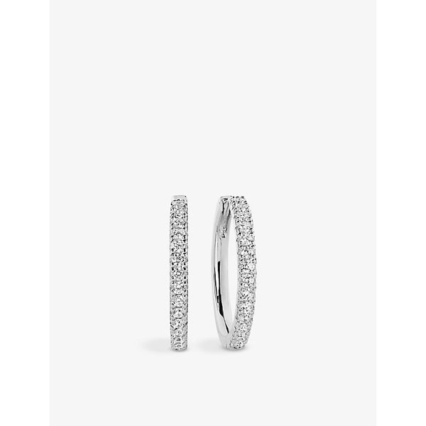 Sif Jakobs Ellera Grande sterling-silver and zirconia hoop earrings