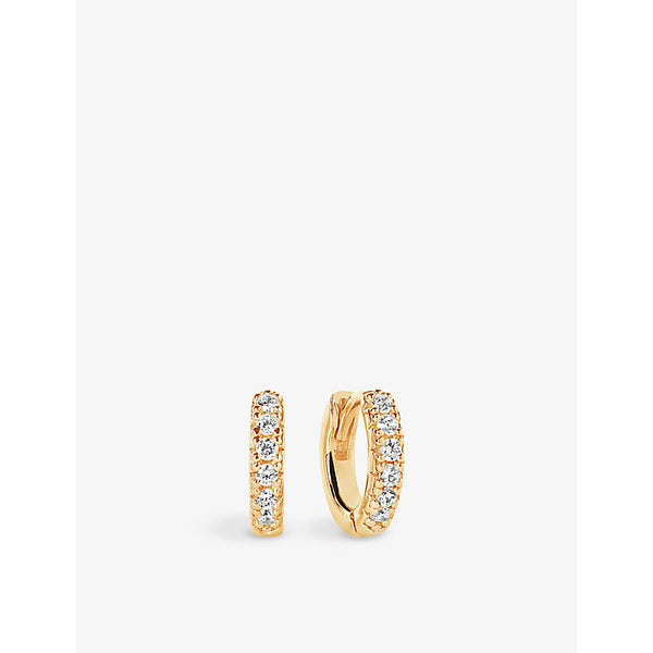 Sif Jakobs Ellera Piccolo 18ct gold-plated sterling-silver and zirconia hoop earrings