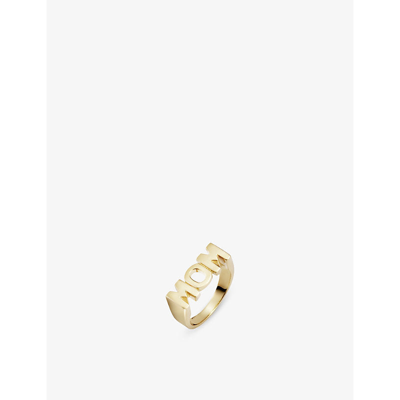 Maria Black Mom 60 18ct yellow gold-plated recycled sterling-silver ring