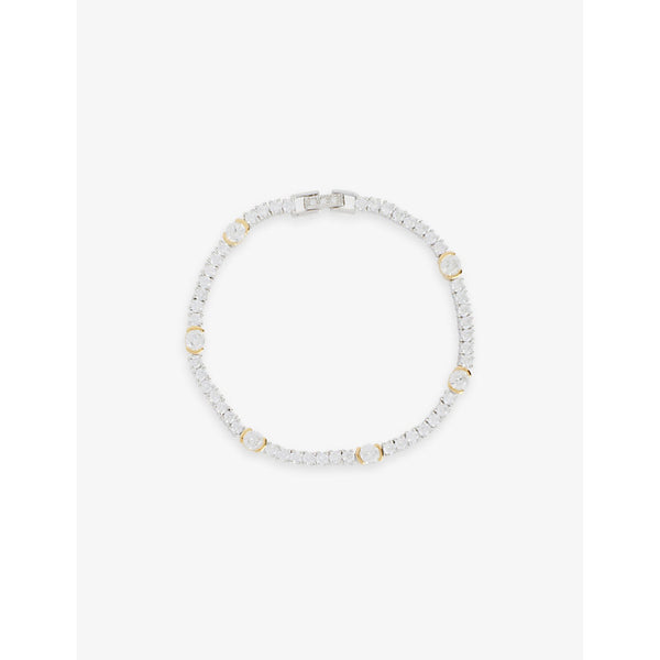 V By Laura Vann Luna 18ct yellow gold and rhodium-plated sterling-silver and cubic zirconia bracelet