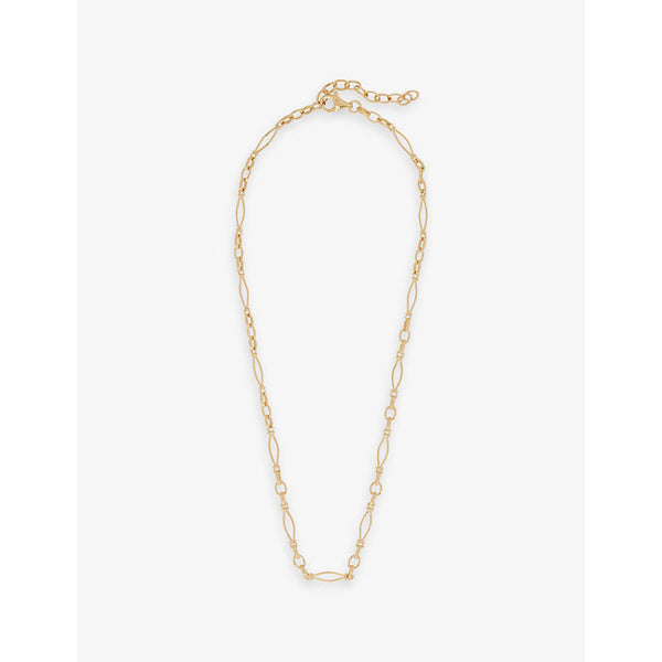 V By Laura Vann Heavy 18ct yellow gold-plated recycled 925 sterling-silver necklace