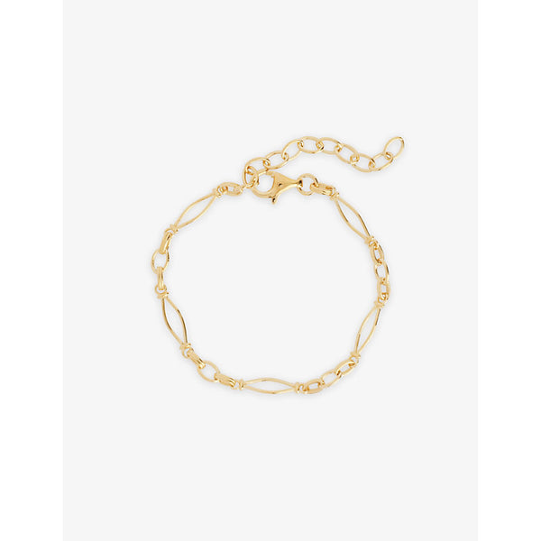 V By Laura Vann Heavy 18ct yellow gold-plated recycled 925 sterling-silver bracelet