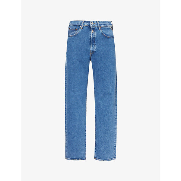  Replay Red Cast 9zero1 mid-rise straight-leg stretch-denim jeans