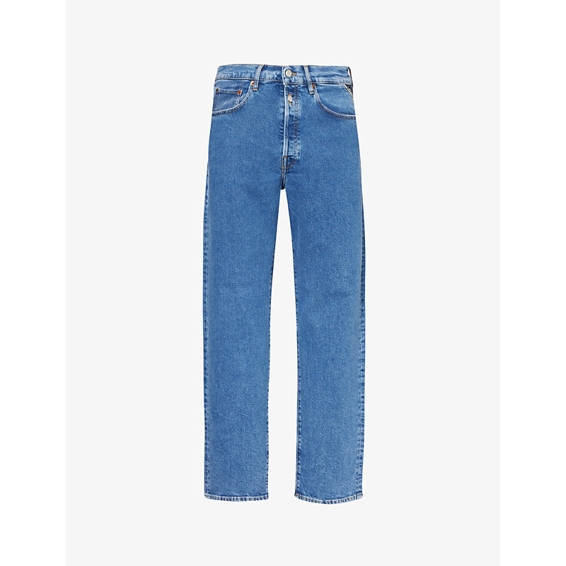  Replay Red Cast 9zero1 mid-rise straight-leg stretch-denim jeans