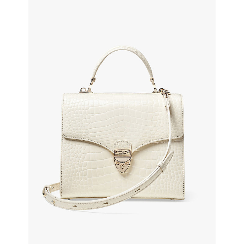 Aspinal Of London Mayfair croc-embossed leather top-handle bag | ASPINAL OF LONDON