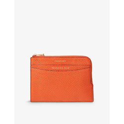 Aspinal Of London Logo-embossed zip-fastened pebble-leather travel wallet | Aspinal Of London