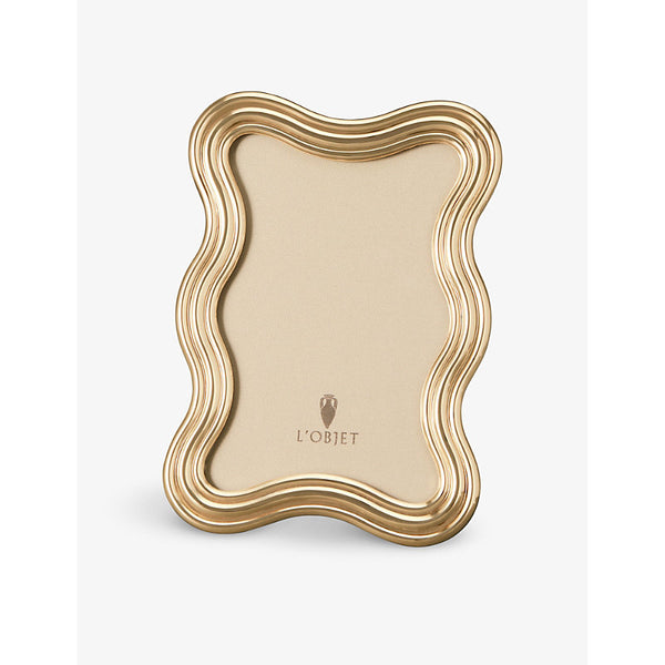 Lobjet Ripple gold-plated photo frame 10cm x 15cm