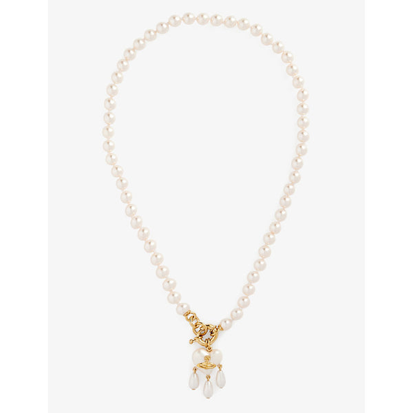  Vivienne Westwood Jewellery Sheryl faux-pearl and brass necklace