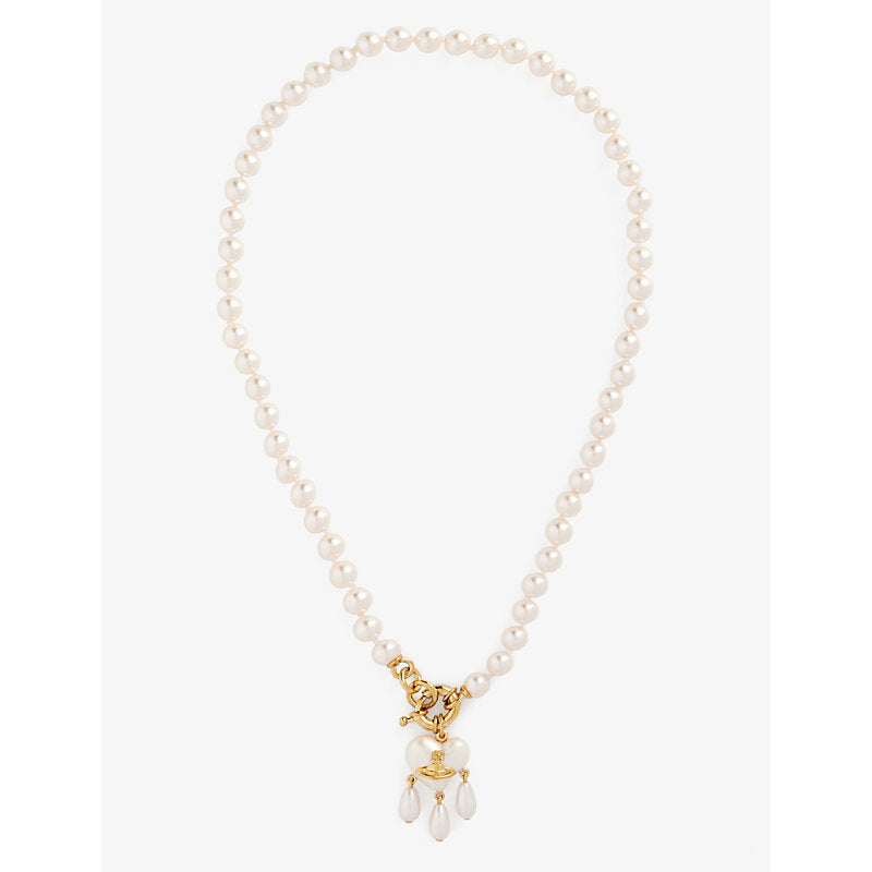  Vivienne Westwood Jewellery Sheryl faux-pearl and brass necklace