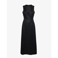 Shiro Sakai Slim-fit sleeveless woven midi dress | SHIRO SAKAI