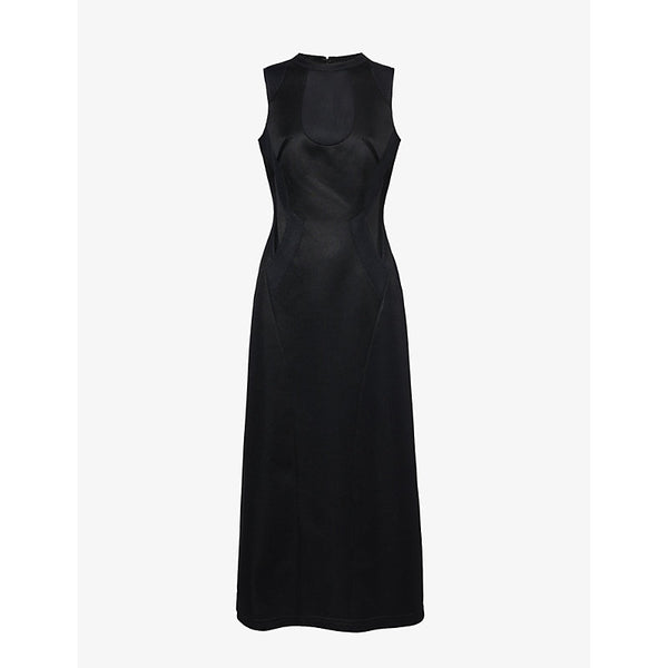 Shiro Sakai Slim-fit sleeveless woven midi dress