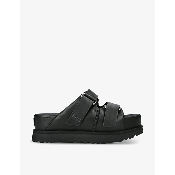 Ugg Goldenstar hi leather flatform sliders