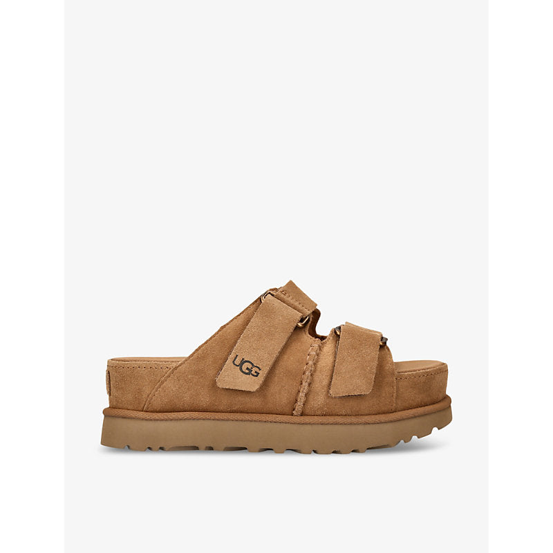  Ugg Goldenstar double-strap suede sandals