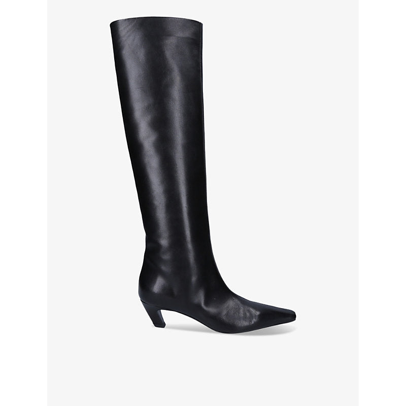 Khaite Davis leather knee-high boots