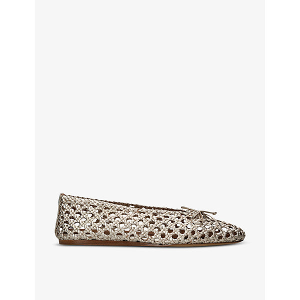 Le Monde Beryl Regency metallic leather slippers