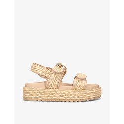 Steve Madden Millo double-strap flat raffia sandals | Steve Madden