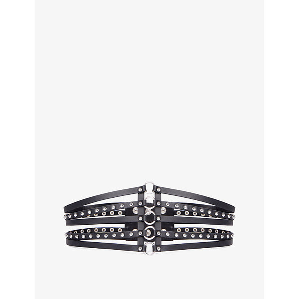  The Kooples Stud-embellished leather corset belt