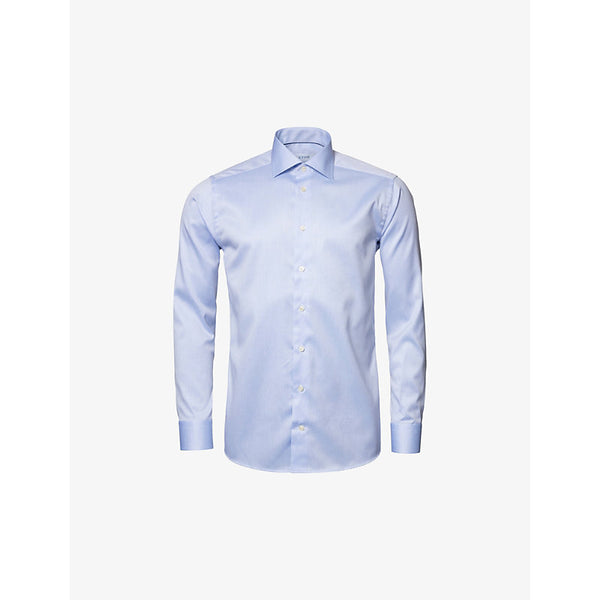  Eton Cutaway-collar single-cuff slim-fit cotton-twill shirt