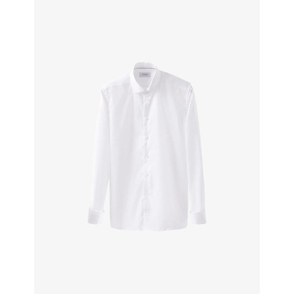 Eton Cutaway-collar rounded-cuff slim-fit cotton-twill shirt