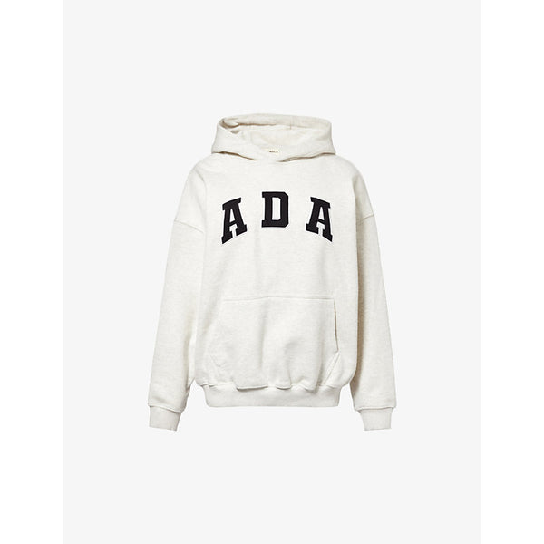 Adanola Logo-embroidered relaxed-fit cotton-jersey hoody