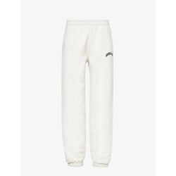  Adanola Logo-embroidered tapered-leg organic-cotton jogging bottoms