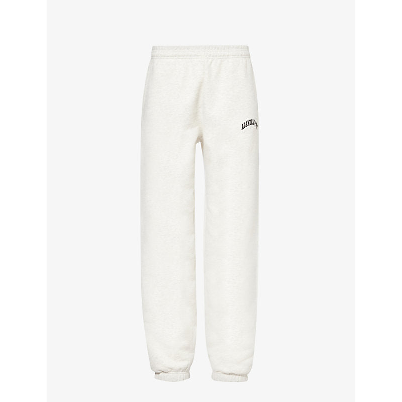  Adanola Logo-embroidered tapered-leg organic-cotton jogging bottoms