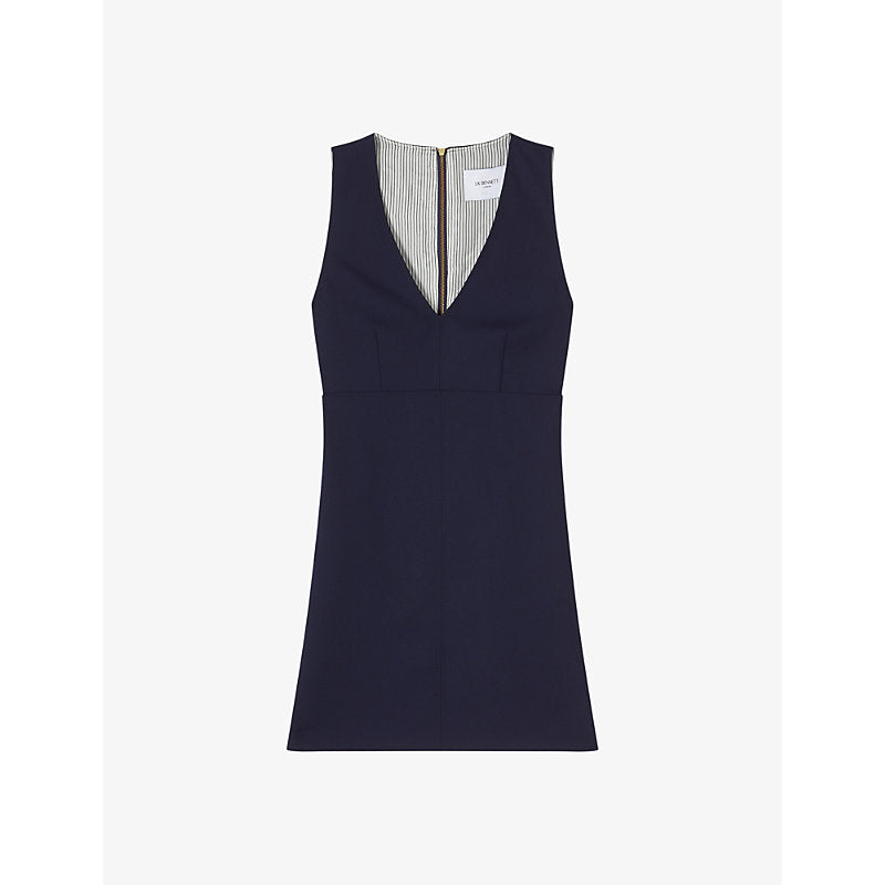 Lk Bennett Mariner V-neck woven pinafore mini dress | LK BENNETT