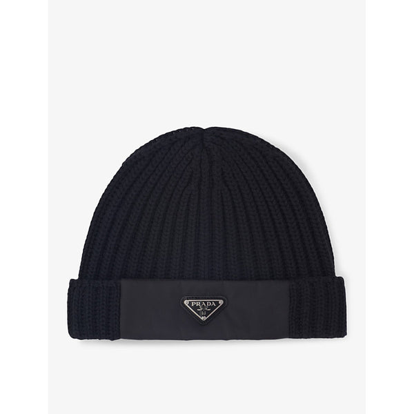 Prada Re-Nylon wool and recycled polyamide-blend beanie hat