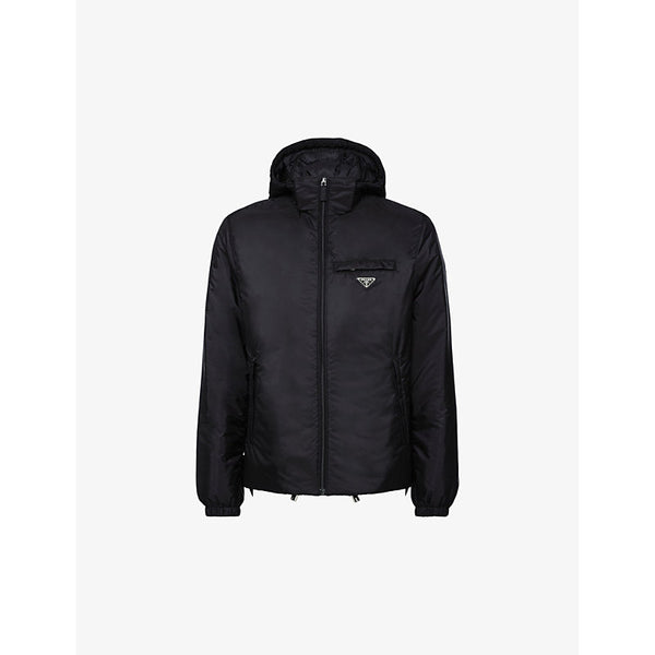 Prada Re-Nylon padded recycled-nylon hooded jacket