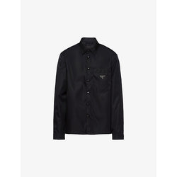  Prada Re-Nylon brand-plaque recycled-polyamide shirt