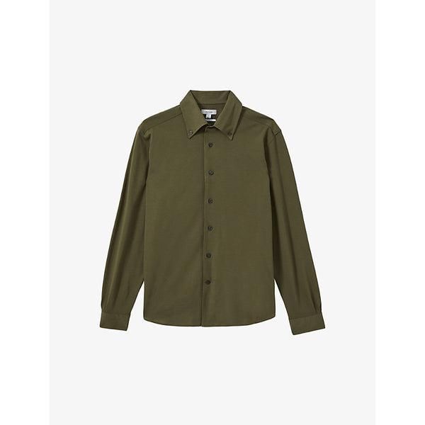  Reiss Malone slim-fit long-sleeve cotton shirt