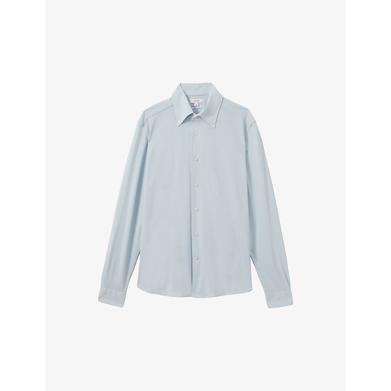  Reiss Malone slim-fit long-sleeve cotton shirt