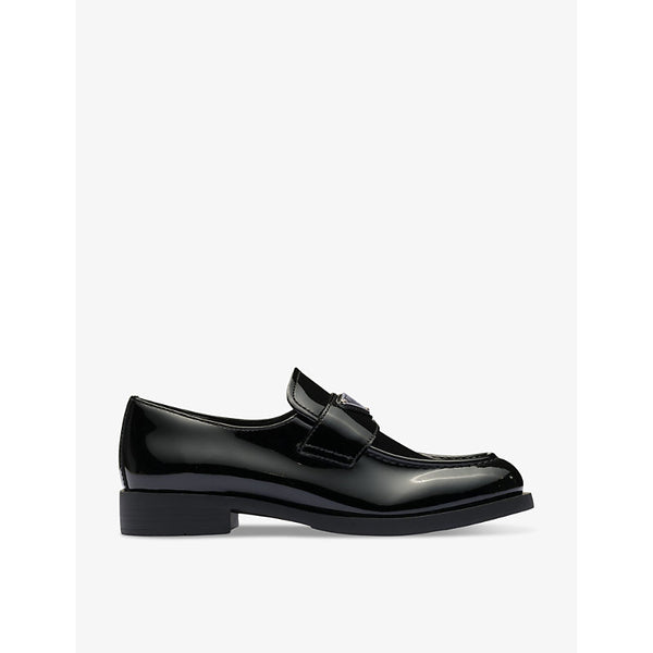 Prada Brand-plaque patent leather loafers