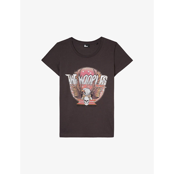  The Kooples Graphic-print short-sleeve cotton-blend T-shirt