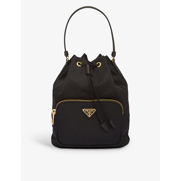  Prada Duet Re-Nylon brand-plaque recycled-polyamide bucket bag