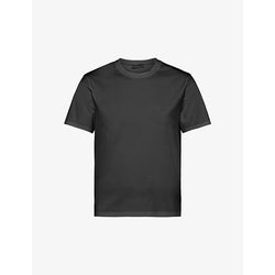  Prada Logo-embroidered slim-fit stretch-cotton T-shirt