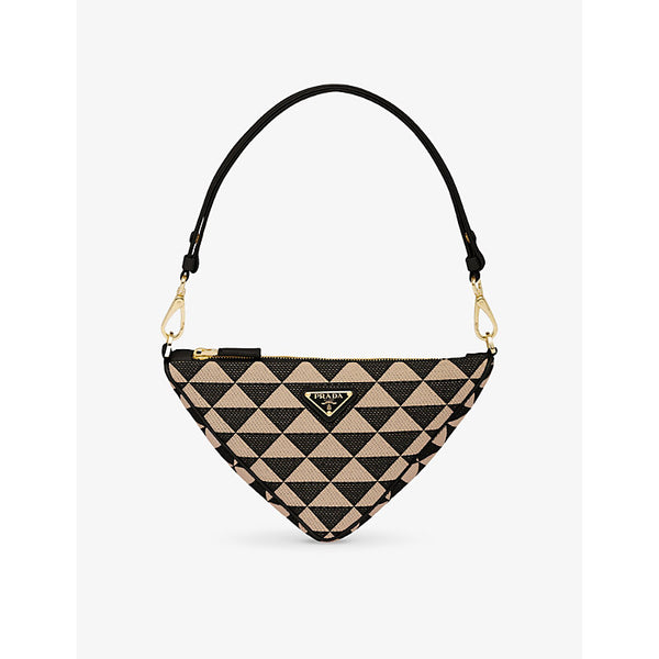 Prada Triangle mini jacquard bag