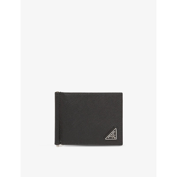 Prada Logo-plaque leather wallet | LYBSTORE