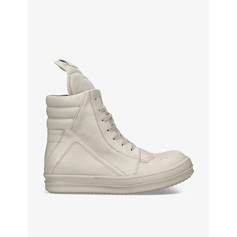  Rick Owens Geobasket lace-up leather high-top trainers