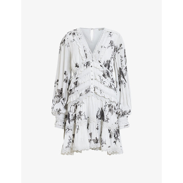 Allsaints Zora floral-print woven mini dress