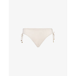  Max Mara Saba metallic-thread mid-rise bikini bottoms