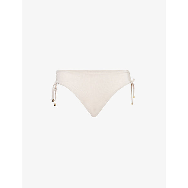  Max Mara Saba metallic-thread mid-rise bikini bottoms