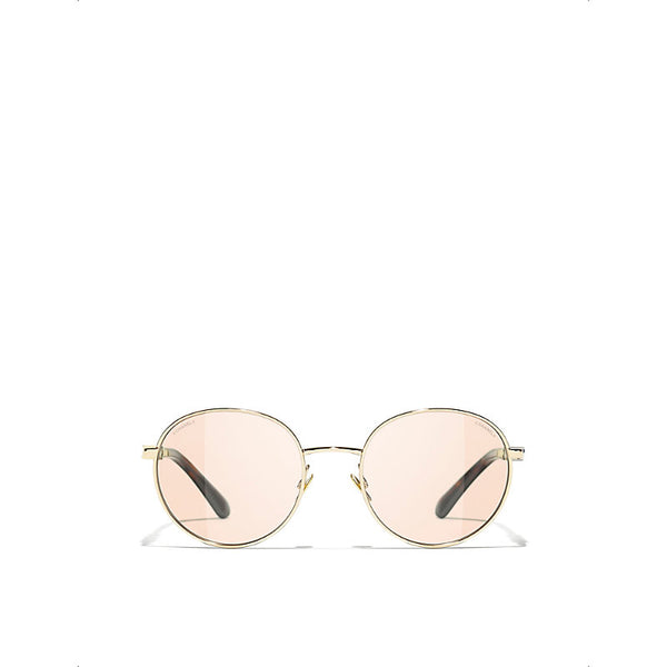 Chanel CH4282 round-frame metal sunglasses